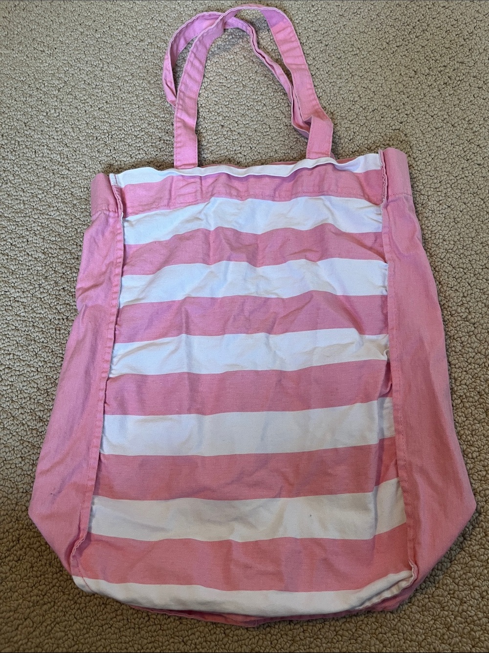 Victoria's Secret Pink Canvas Tote with VS Heart Logo